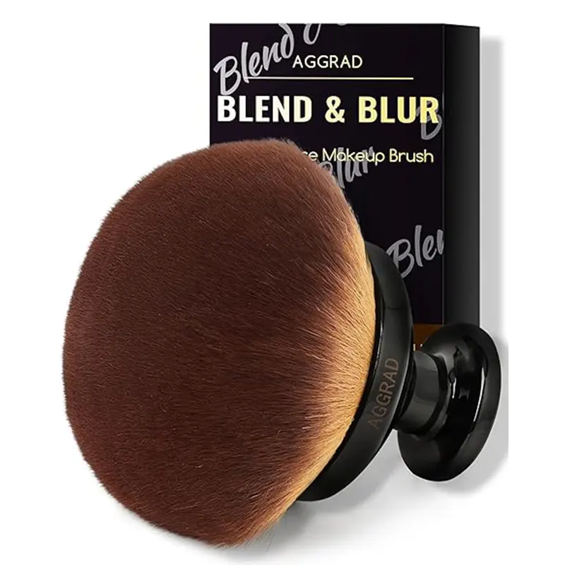 Professional Kabuki Foundation Brush,Makeup Brush, Self Tanner Brush,Self Tanning brush,Foundation Makeup Brush Cream Powder Liquid,Face Neck Body Leg Tanning Makeup (Pink Gold)