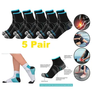 5 Pair Compression Socks, Non-slip Breathable Athletic Football Socks, Summer Compression Socks Tubesocks