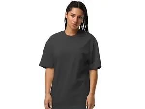 Women's Dark Gray Oversized  T-Shirt | 100% Cotton | Classic Style Grey Shirt | Vintage Feel | Short Sleeve | Crewneck | Soft Fabric | Casual Tee | Streetwear Woman |Gifts For Her