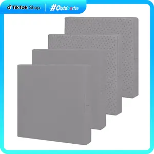 【Outdoorfun】Easy-Going Waterproof Patio Cushion Covers 4 Pack Replacement Non-Slip Outdoor Seat Cushion Slipcover with Zipper