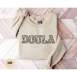 Floral Doula Sweatshirt, Birth Doula Gift, Pregnancy Crewneck, Labor And Delivery Gift, Baby Nurse Gifts, Breastfeeding Sweaters, Midwife