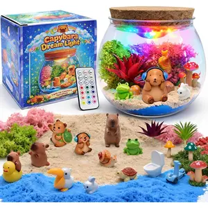 Capybara Gifts for Girls & Boys – DIY Glow Jar Toy with LED – Cute Capybara Night Light Arts and Crafts for Kids Ages 4 5 6 7 8-12 Year Old – Great Room Decor, Birthday Decorations & Easter Gifts