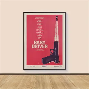 Baby Driver Movie Poster Print, Wall Art, Room Decor, Movie Art, Gifts for
