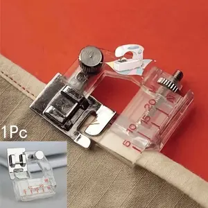 Adjustable Hemming Foot for Brother and Most Low Shank Sewing Machines, Sewing Machine Accessories, Fabric Edge Presser Foot, Metal Replacement Bracket