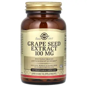 Solgar Grape Seed Extract, 100 mg, 60 Vegetable Capsules