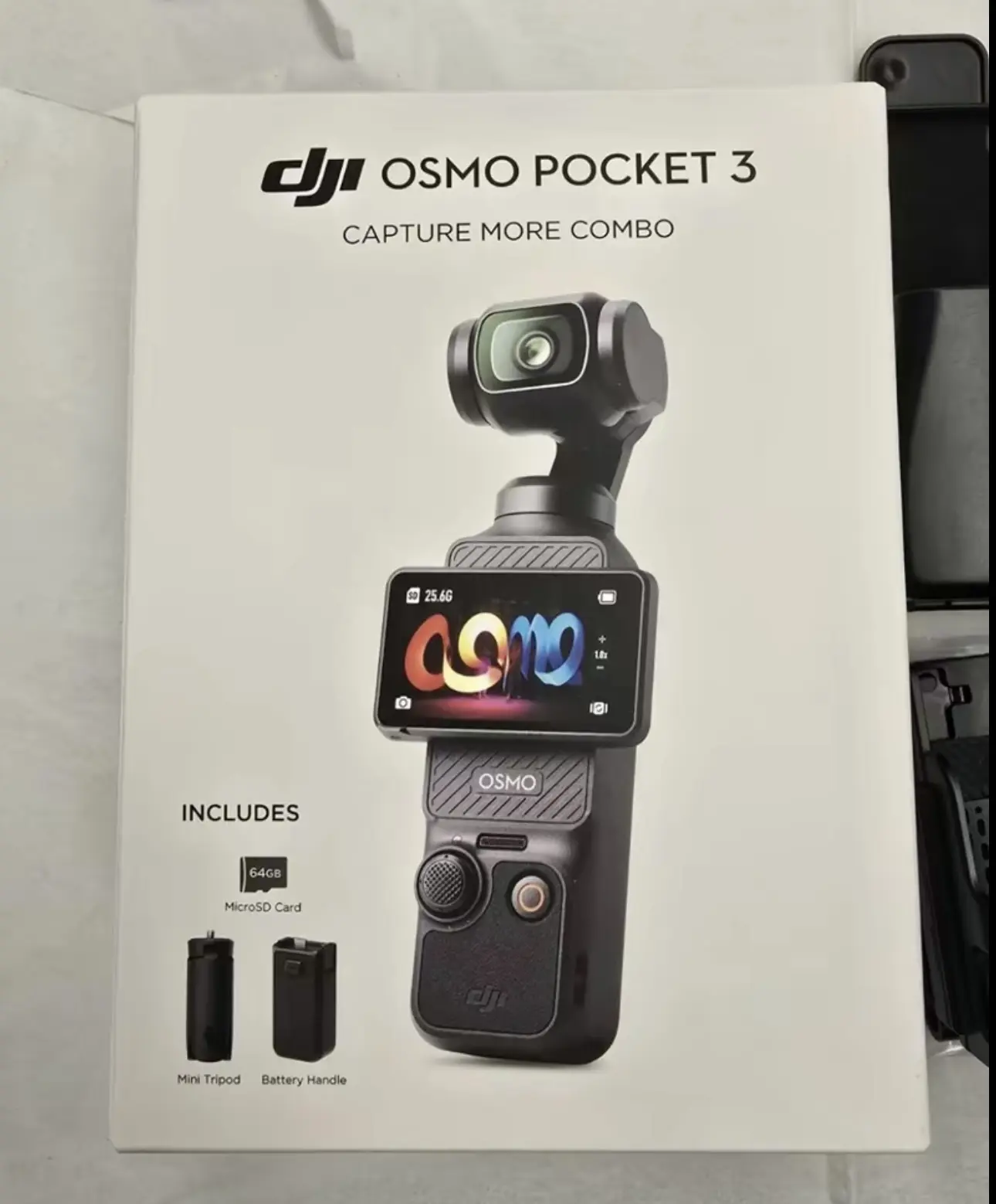 DJI Osmo Pocket 3 Capture More Combo with Micro SD Card, Mini Tripod, and Battery Handle