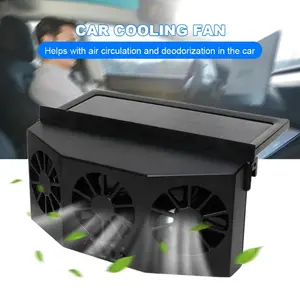 Car Fan Air Circulation Fan 3 Heads Auto Cooling Fan Solar Charging Suction Interior Cooler Multi-angle Adjustable for Vehicle Truck SUV bathroom  hoider Breathable Anti-Slip Leather Steering Wheel Cover aroma  decarro vinyl  air  freshner dolca wireless