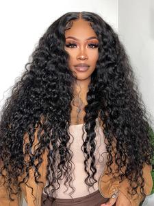 Wear and Go Wigs Human Hair Pre Plucked Pre Cut 5x5 HD Deep Wave Lace Front Wig for Black Women with Natural Hairline No Glue Ready to Wear Wig Glueless Closure Wig Curly Wigs#DealsForYouDays