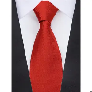 Necktie Classic s ' Men 1pc 8cm Solid Color Red Casual