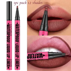 Waterproof Long Lasting Lip Liner, 1 Count 24 Hours Waterproof Lip Liner, Easy Coloring Lip Liner Pen, Suitable for All Occasions Lip Makeup, Cosmetic