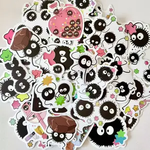 Super Cute 50PCS Stickers PVC Water-Proof Colorful Anime Soot Stickers Pack