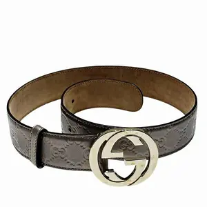 Pre-owned GUCCI Canvas Small Leather Goods GG Interlocking GG Belt
