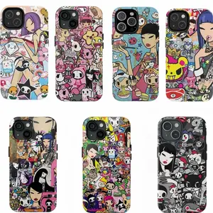 Muilti-Tokidoki Colorful Doodle Design Phone Case|Suitable for iPhone 17Air 16 15 14 13 12 11 Pro Promax and for Samsung Galaxy 21 22 23 24 25 Plus Ultr|Tough Case|Perfect Gift for Her|Y2k Cool Girl Aesthtic|