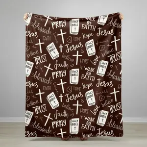 Super Soft Christian Jesus Blanket For Ultimate Comfort & Faith Inspiration Lightweight Cozy Warm Blankets For Sofa Bedroom & Living Room Couch Room Decorationbed