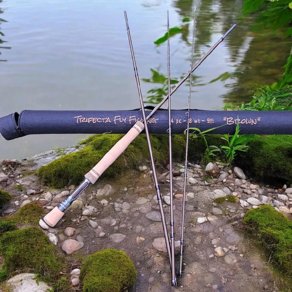 The "Brown" 9' - 8 weight - 4 piece fly rod