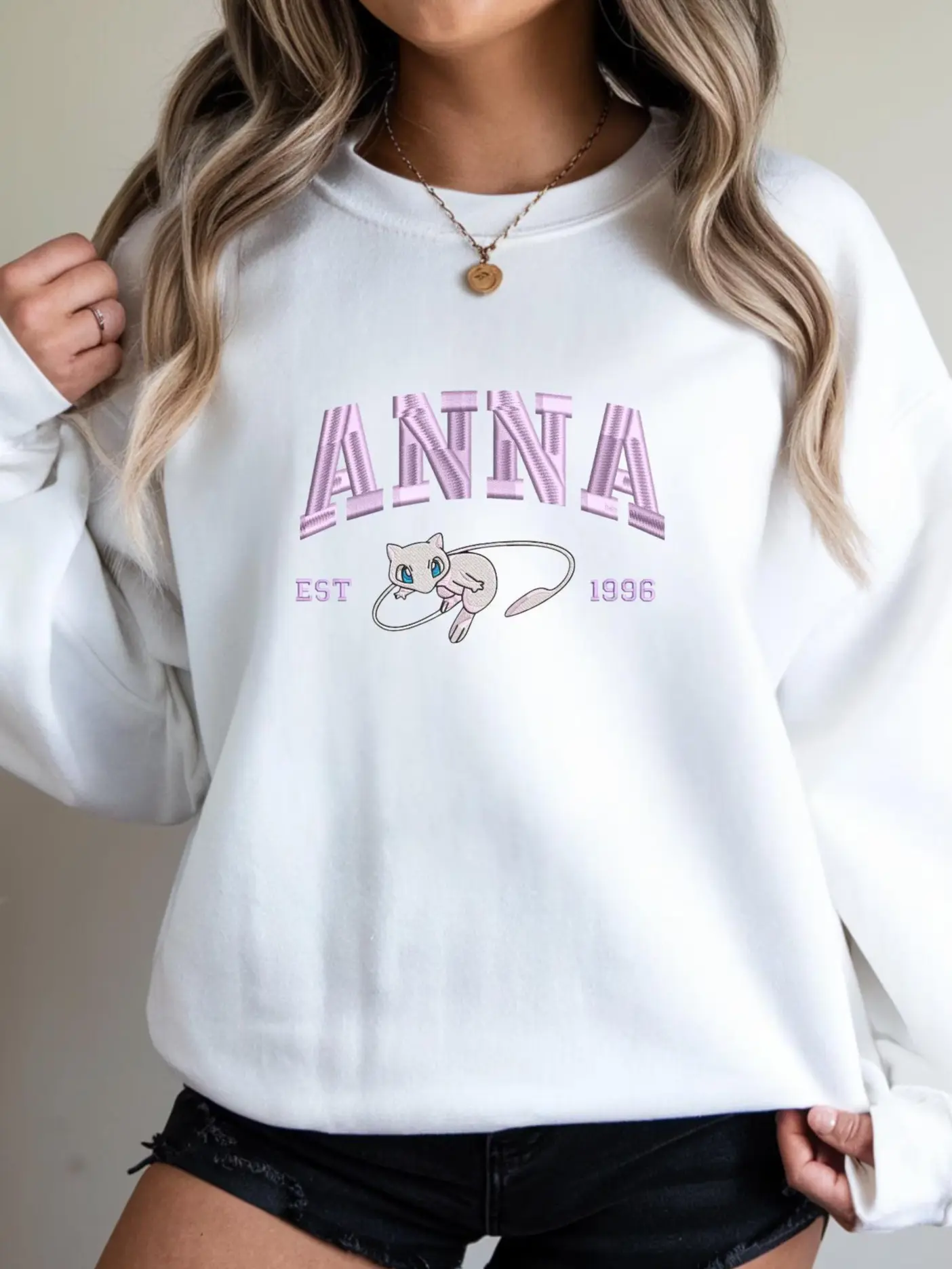 PKM Anime Embroidery Sweatshirt, Year Pocket Beast Shirt, Organic Cotton Anime Lover Gift
