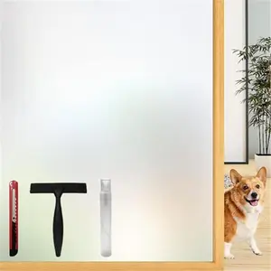 Pure Frosted Glass Window Privacy Film 24 Hour Two Way Privacy, Removable, Static Cling, Ideal for Privacy scenarios Such as Home Office Doors and Windows (17.5 x 78.7 Inch)