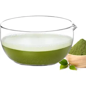 20oz 590ml Clear Glass Matcha Bowl With Pouring Spout Traditional Japanese Style Ceremonial Matcha Green Tea Cup Hammer Spouted Matcha Mixer