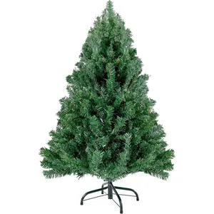 4ft Green Christmas Tree - Premium Hinged Artificial Small Christmas Tree, Canadian Fir Full Bodied 4 Feet Tree with 320 Tips, Lightweight and Easy to Assemble Holiday Décor Tree with Metal Stand