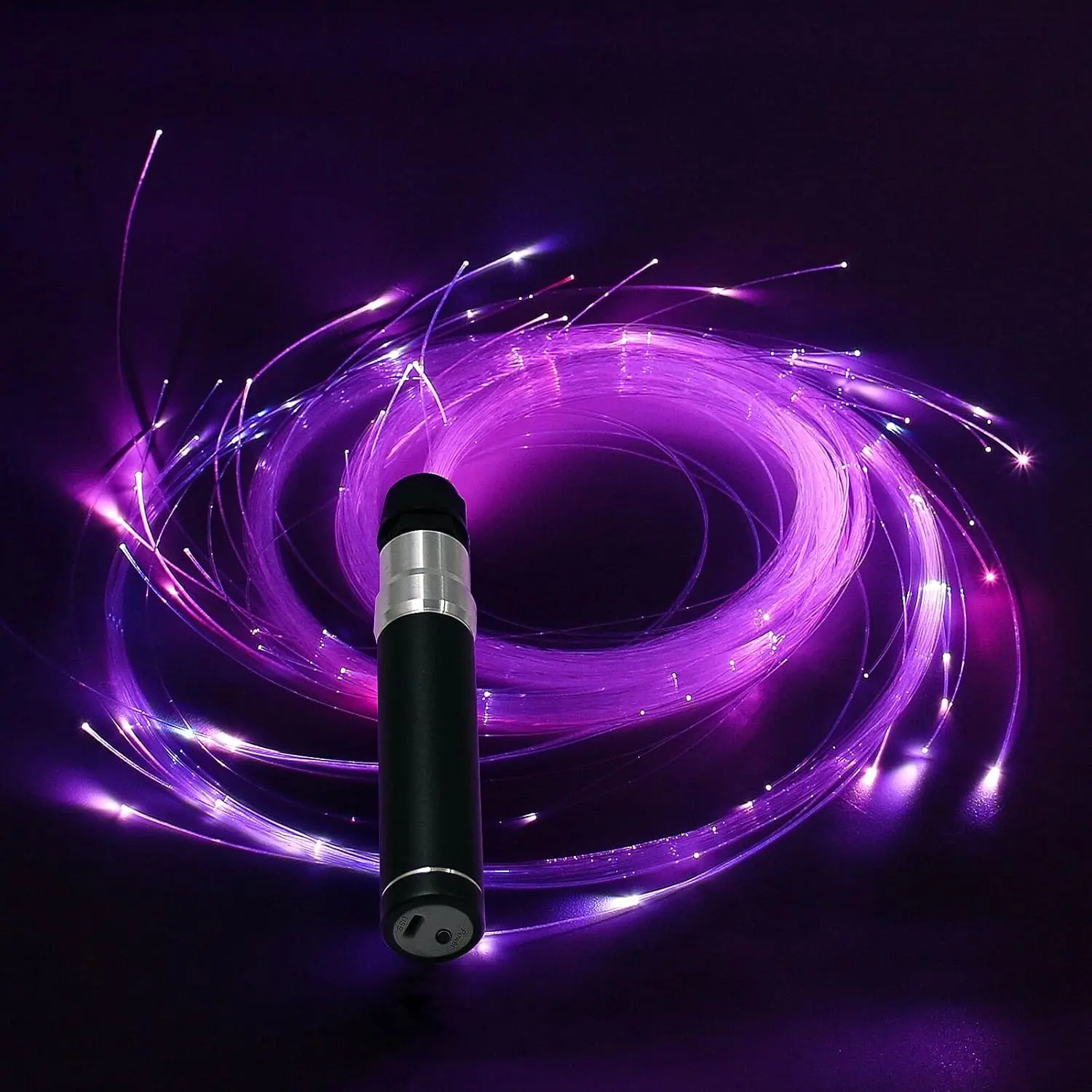 Fall Halloween Gift 6ft LED Fiber Optic Dance Whip - Rechargeable Pixel Whip with 7 Shades & 4 Modes