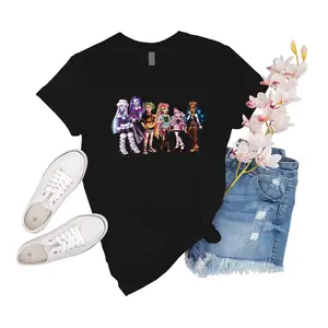 T-Shirt Women Monster High Outfits Monster High Wave 2 Girl Event Women Sleeve Family Big Friend Boy Shirt Shirts Novelty