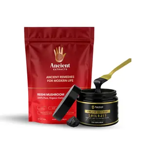 Shilajit and Reishi Mushroom Extract Bundle - Organic - 100 Days Supply Of Shilajit - 60 days Supply Of Reishi Natural Dietary Supplement