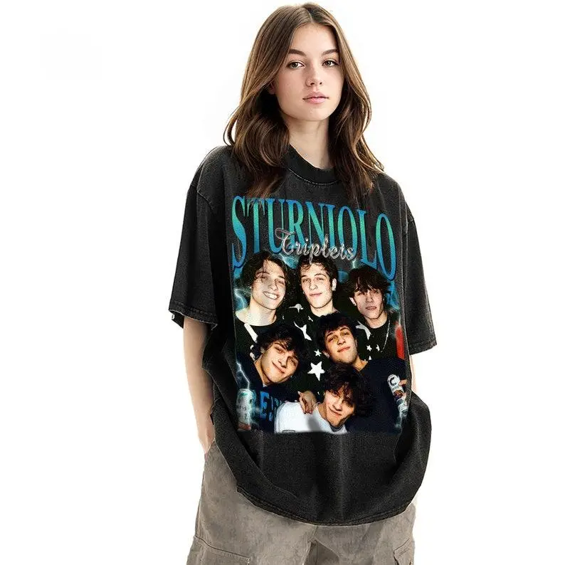 Limited  Sturniolo Triplets Vintage Unisex Shirt, Homage tee, 90s retro design graphic T-Shirt: Ideal Gift for Him and Her