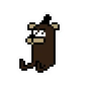 Funny Freddy Fazbear Pixel Art Sticker