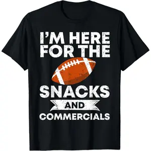 Snacks and Commercials Funny Football Bowl Gift T-Shirt