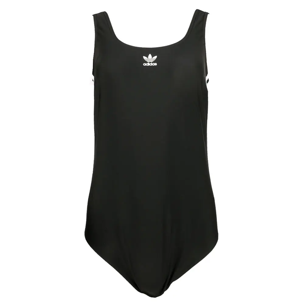 adidas Womens Adicolor 3-Stripes Swimsuit Plus Size Casual Swimwear Casual - Black