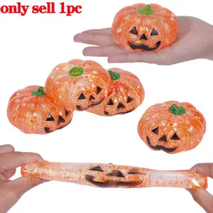 Cross border Squishy Halloween Pumpkin Maltose Pinching Toy for Stress Relief and Slow Rebound Stress Relief Toy