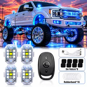 High Brightness Wireless LED Strobe Light Kit – RGB, Remote Control, USB Charge, Emergency & Night Riding Lights for Car, Truck, Motorcycle, Drone