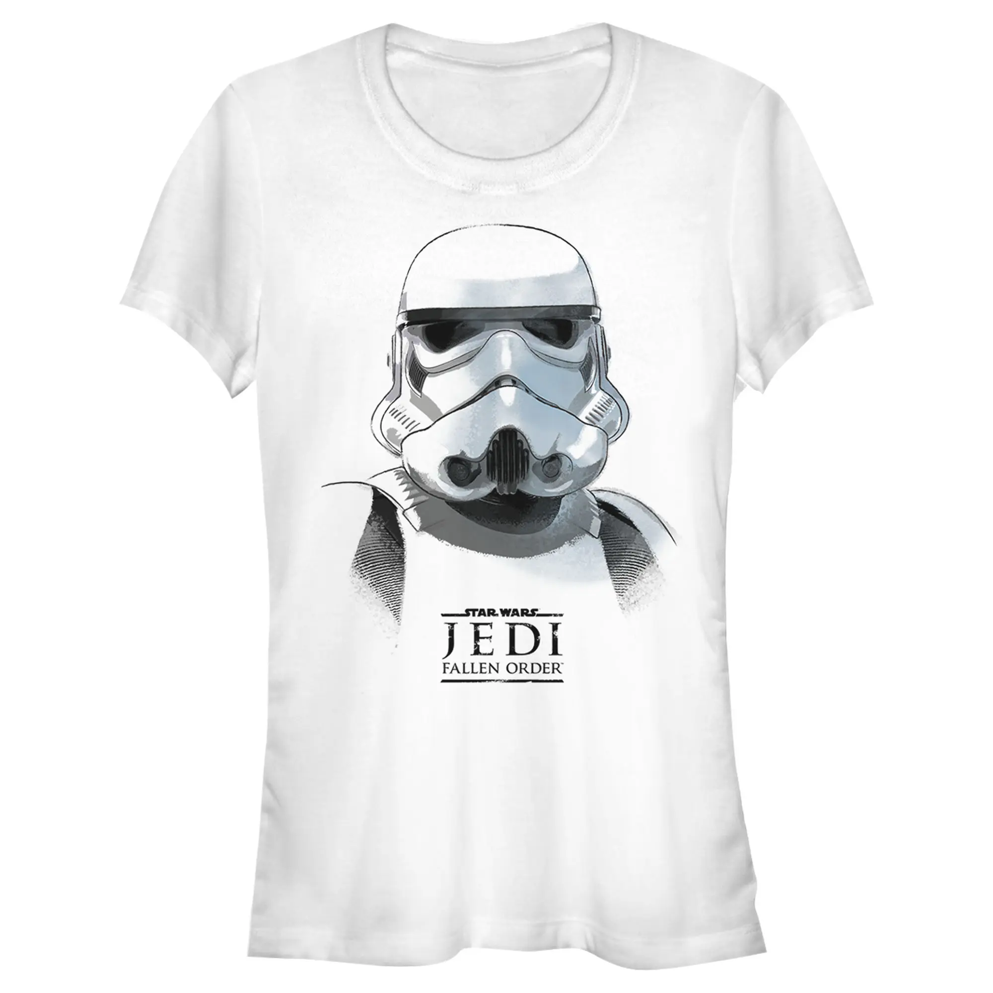 Women's Short-Sleeve Round Neck Graphic Star Wars Jedi: Fallen Order Stormtrooper Portrait Tee - Slim-Fit, Casual, Fashionable Printed T-Shirt, Shortsleeve, Tshirt