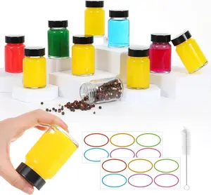 2oz Ginger Shots Bottles 12Pack- Portable Leakproof 2 oz Glass Jars with - Glass Juice Shot Bottles with Caps for Wellness Shot(2 fl. oz, Set of 12)