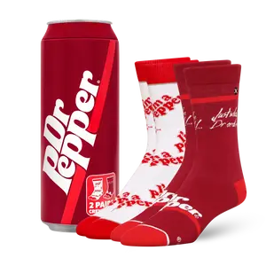 ODDMART Dr Pepper Crew Socks 2-Pack