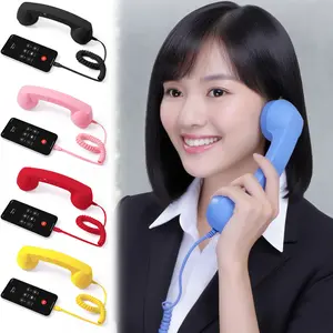 Wired Type-C Mobile Calls Telephones Receiver Antique Style Call Accessory Plug Play Clear Calls Handset Headset Companion  playmobile