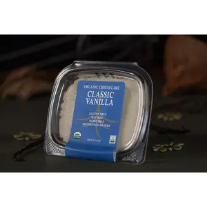 Organic RTFC Classic Vanilla Cheesecake Gluten-Free Soy-Free Dairy-Free Refined Sugar-Free Hand Crafted 6 Oz Individually Packaged