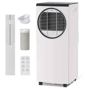 8,000 BTU Portable Air Conditioner, 3-in-1 AC Unit with Dehumidifier & Fan for Rooms up to 350 Sq.Ft, Quiet Cooling Conditioner with Remote Control for Bedroom/Home/Office