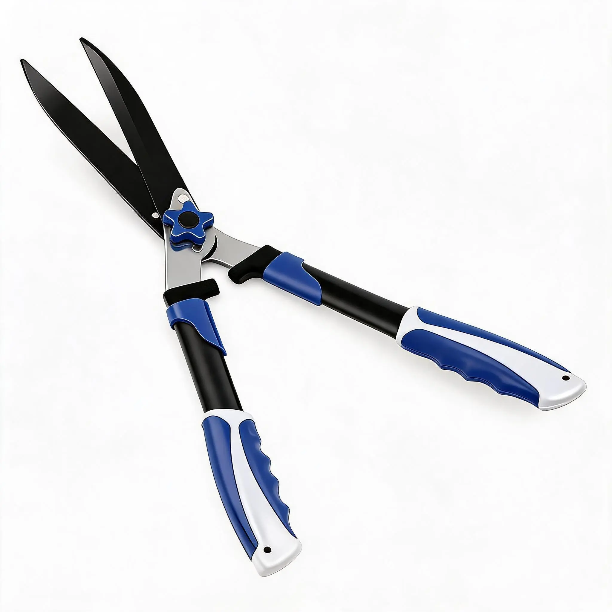 GARVEE Heavy Duty 24-in Wavy Metal Blade Handheld Garden Pruning Shears - Shock-Absorbing Bumpers - Ideal for Trimming Borders, Boxwood, Metal Blades