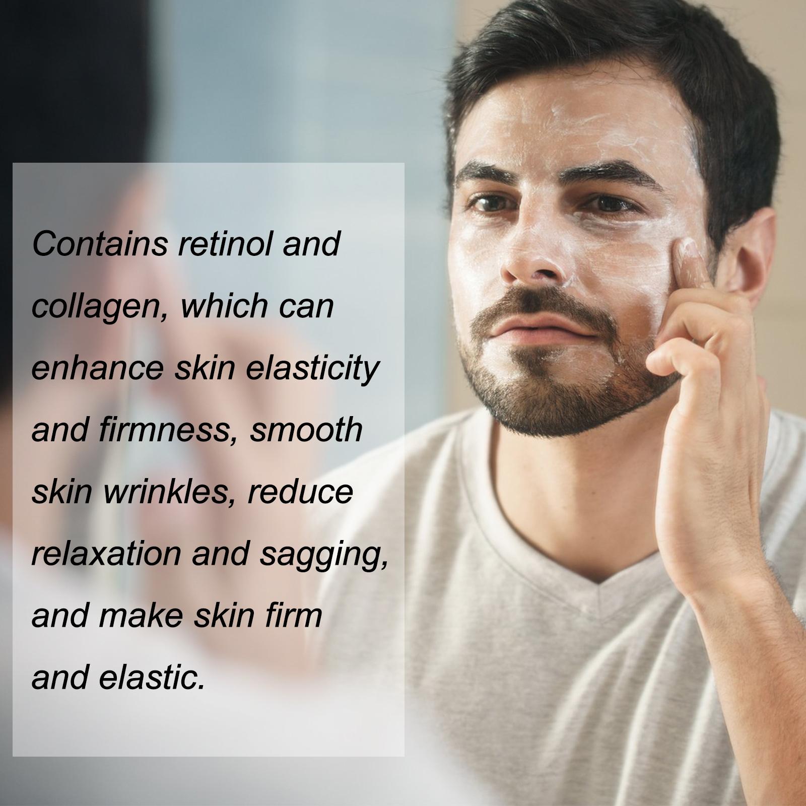 Collagen Men's Anti-Aging Wrinkle Cream, Men's FaceMoisturizer Cream 50g, Skin Firming and TighteningLotion, Firming Hyaluronic Acid Moisturizer Concealer Daily east moon men