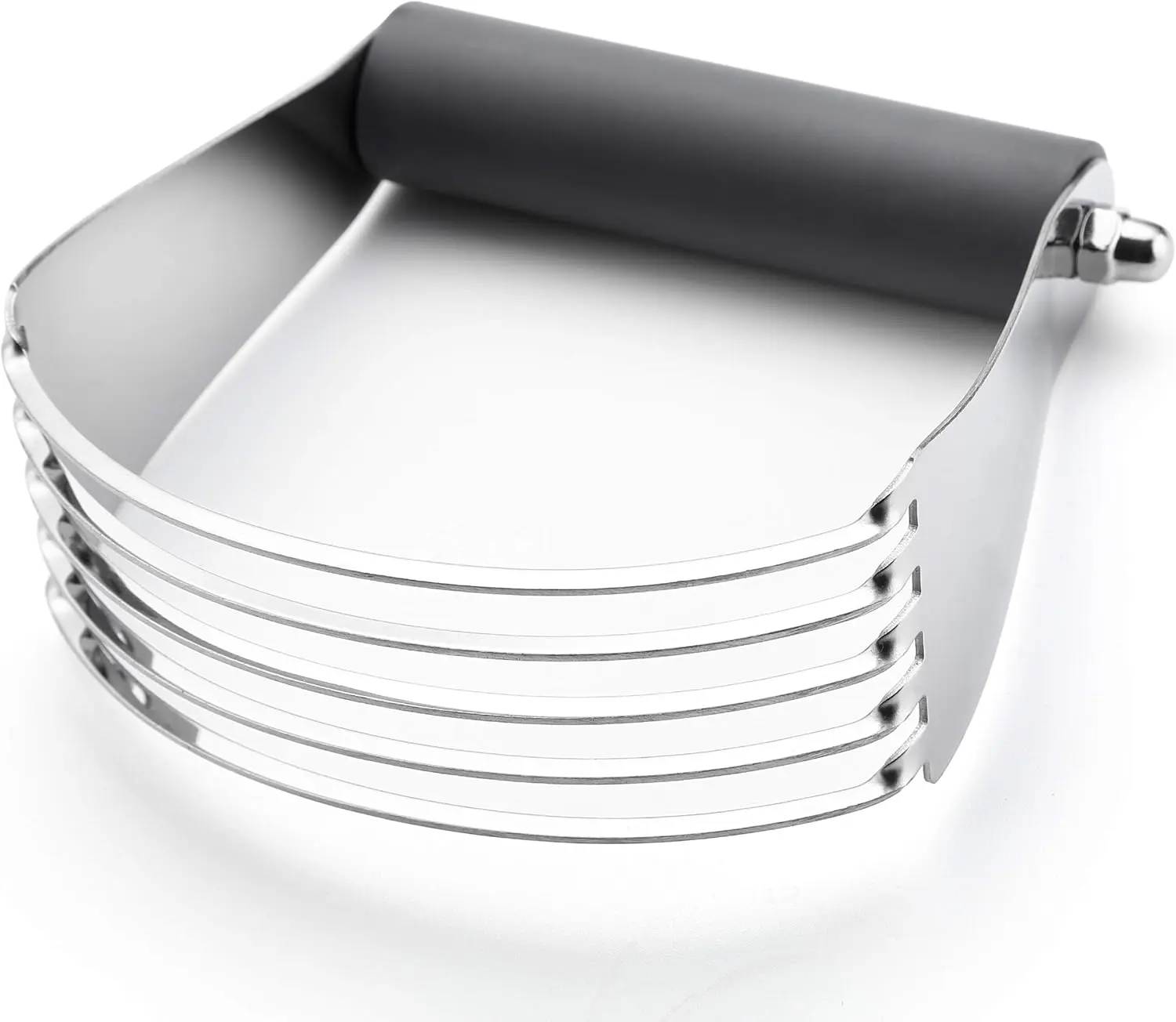 Spring Chef Large Gray Dough Blender for Baking, Heavy Duty Dough Cutter Tool, Stainless Steel Manual Pastry Cutter Tool with Sharp Blades, Dishwasher Safe Pastry Blender for Easy Mixing