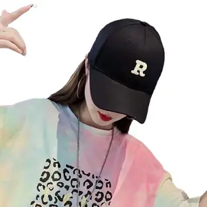 Unisex Baseball Cap Spring Autumn New Korean Style Letter R Versatile Ins Street Trendy Couple Sun Protection Baseball Cap