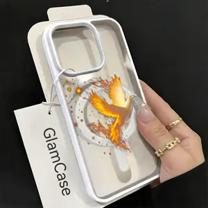Fiery Dove Phone Case， Majestic Phoenix Style for iPhone 17 16 15 14 13 12 11 Plus Pro Max， Unique Gift. A13
