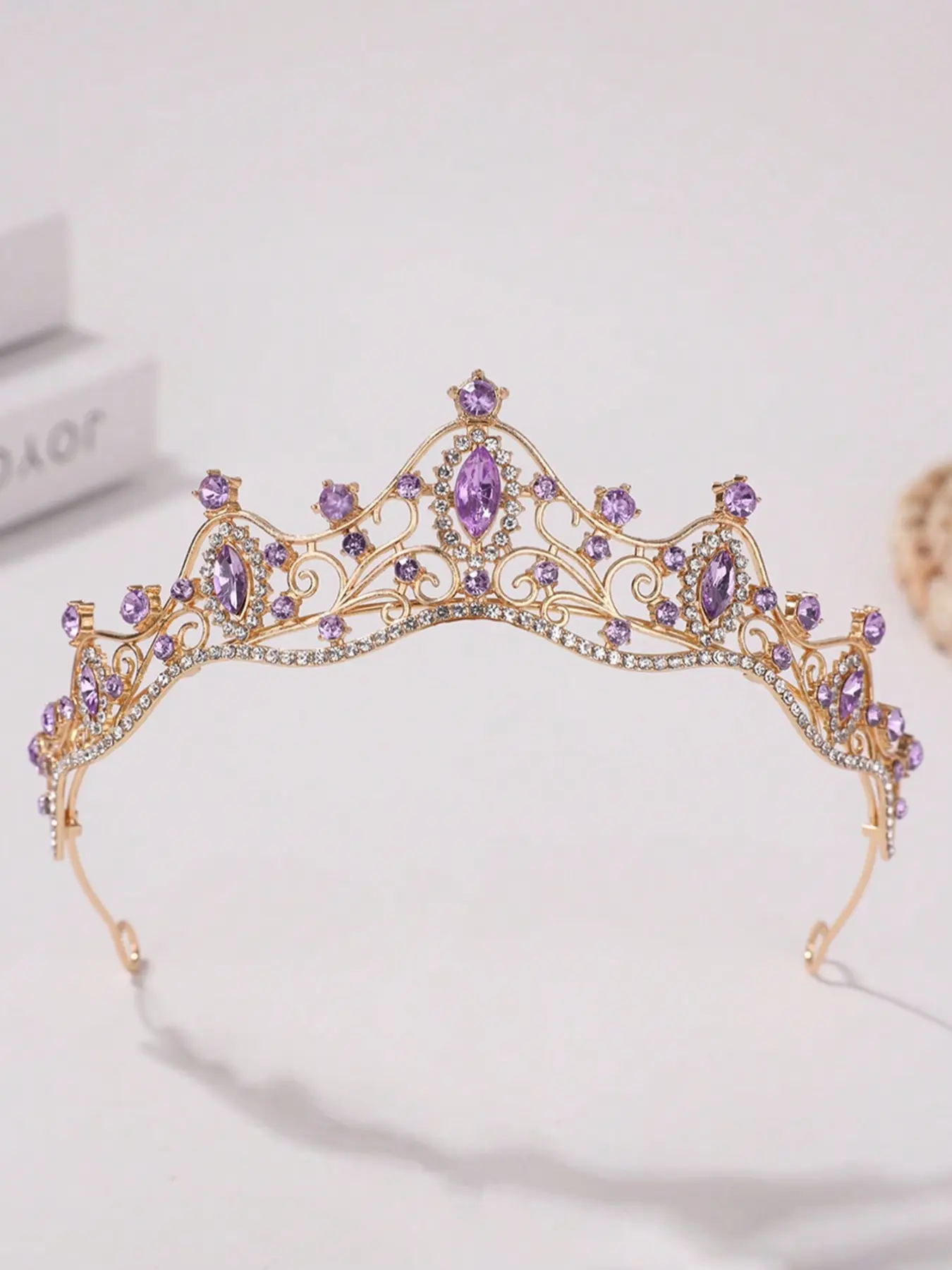 Rhinestone Crown for Women, Elegant Crown Design, Hollow Out Design Crown for Wedding Bridal Party Formal Occasions, Fashion Hair Accessories, Hair Jewelry for Party, Daily Clothing Decor