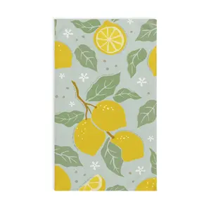 Subtle Protest Lemon Hand Towel, Citrus & Resistance Design, Bold Hidden Message, Anti-Trump Decor