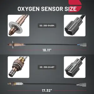 2pcs Oxygen Sensor Upstream & Downstream O2, H4, 250-54084/250-24487 - for Subaru Crosstrek, Forester, Impreza, Legacy, Outback (2012-2020) - High-Quality Stainless Steel, Fast Response, Longer Service Life