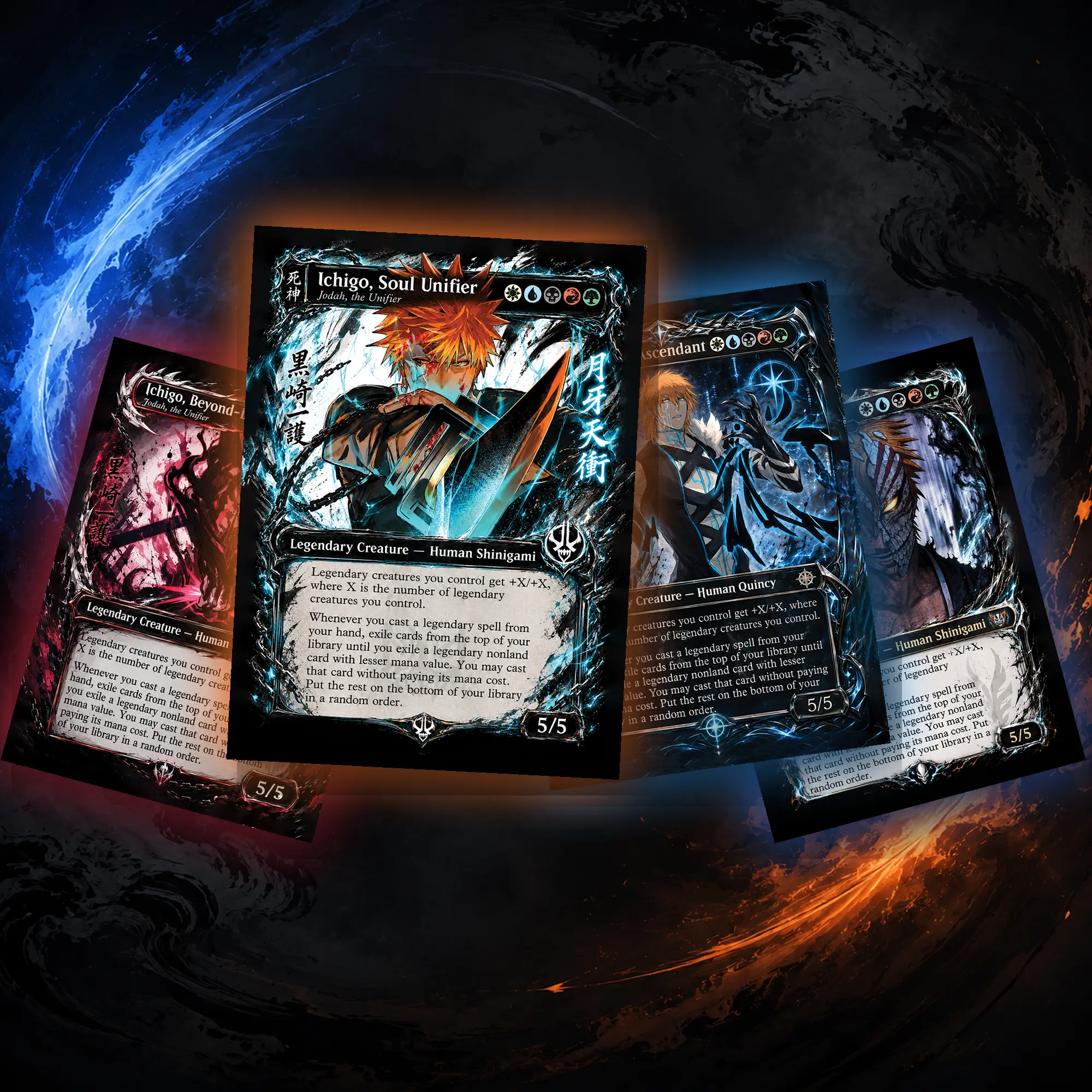 Soul Reforged Ichigo Inspired Complete Commander Deck – 100+ Cards, Five-Color Legendary Synergy, Free Legendary Spell Chain & 4 Commander Arts