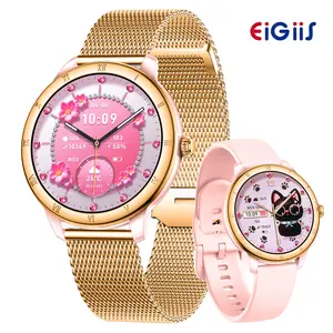Fashionable Smart Watches for Women(Call Make/ Answer), 1.27’’ HD Smartwatch Compatible with iPhone Android Phones Multifunctional Smart Watch with 100+ Sports Modes Music Play Camera Control Weather Check Gifts for Women