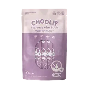 Choolip Squeeze Vita Stick Skin & Coat – Healthy Skin & Shiny Fur for Dogs & Cats (Omega-3 Support, 7 Sticks)