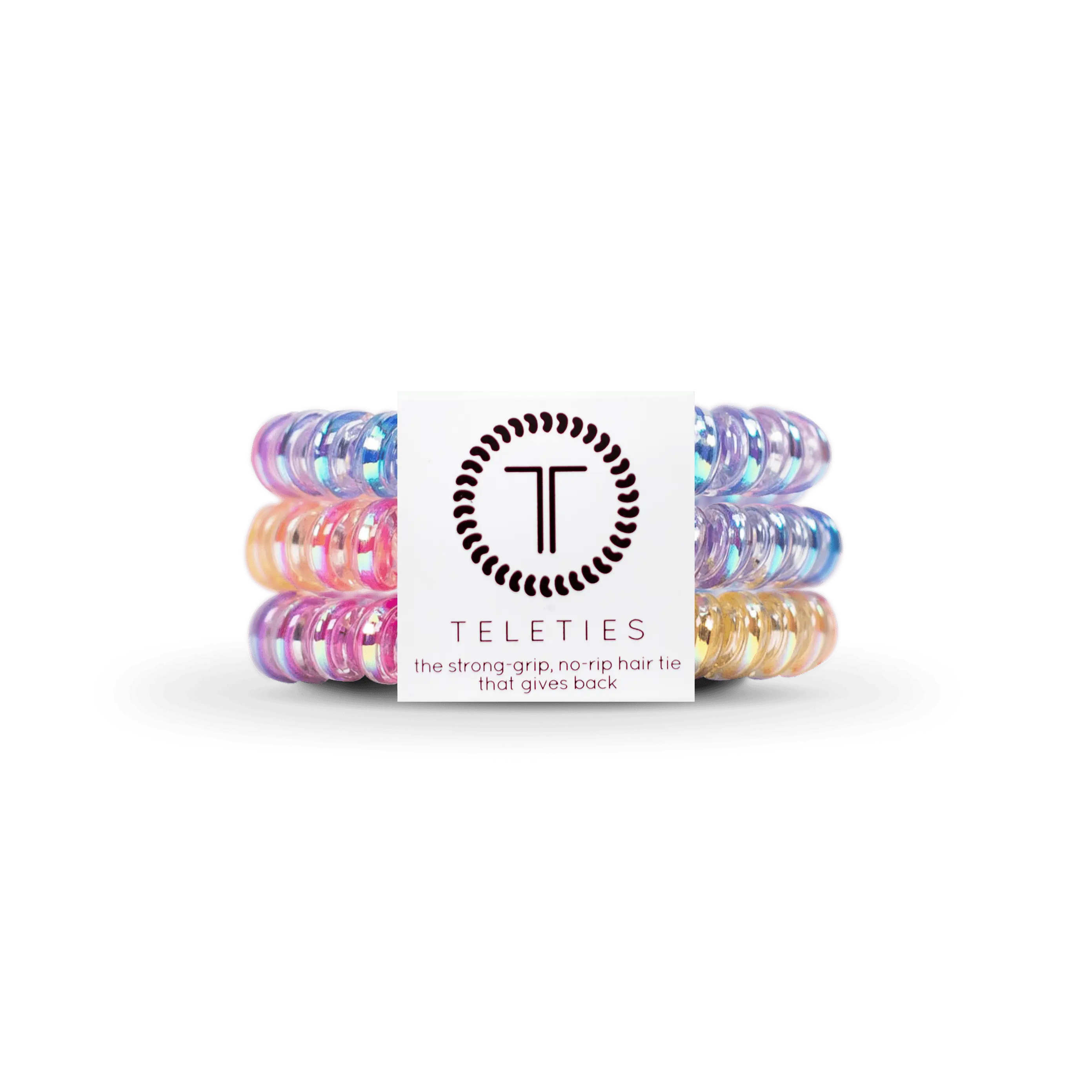 TELETIES - Eat Glitter for Breakfast - Small - Hair Ties - Pack of Three - Strong Grip Style